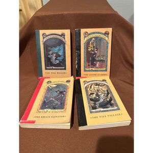 lot of 4  A Series of Unfortunate Events by Lemony Snicket # 3,5,6 &7